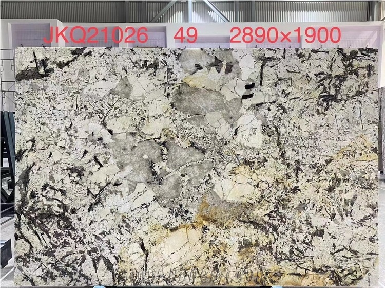 New Golden Silver Granite, Aran Cream Backlit Granite Slabs