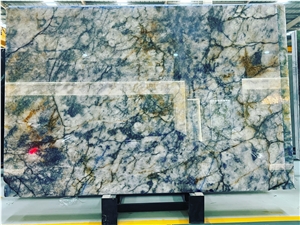 Sapphire Blue Sodalite Crystal Slab, Blue Crystal Quartzite