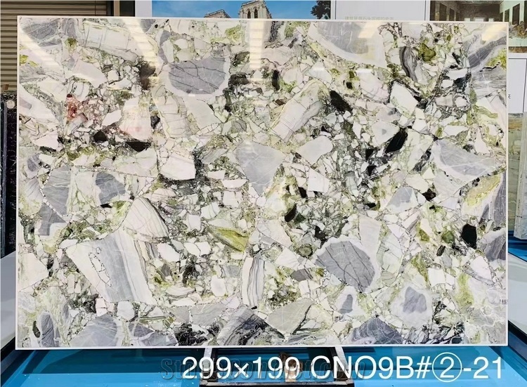 White Beauty Marble Cold Ice Jade Green Stone Flower Vases