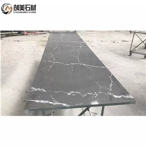 Artificial White Veins Grey Quartz Stone Slab
