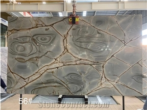 Blue Roma Quartzite Slabs, Azul Mare Quartzite Slabs