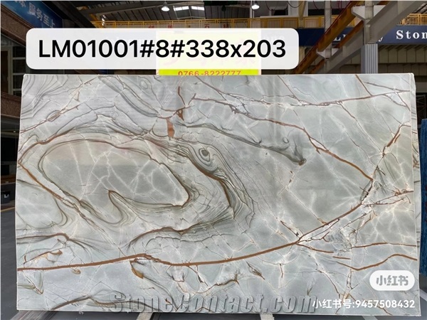 Blue Roma Quartzite Slabs, Azul Mare Quartzite Slabs