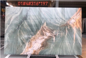 Emerald Green Quartzite, Exotic Emerald Green Quarzite Slabs