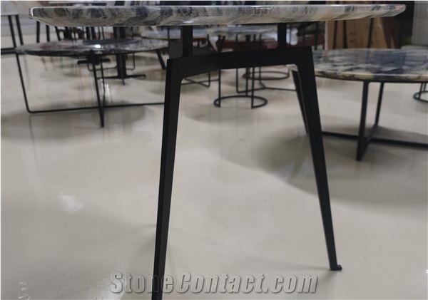Exotic Da Vinci Marble Triangle Coffee Table