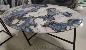 Factory Wholesale Natural Da Vinci Marble Oval Coffee Table