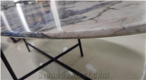 Factory Wholesale Natural Da Vinci Marble Oval Coffee Table