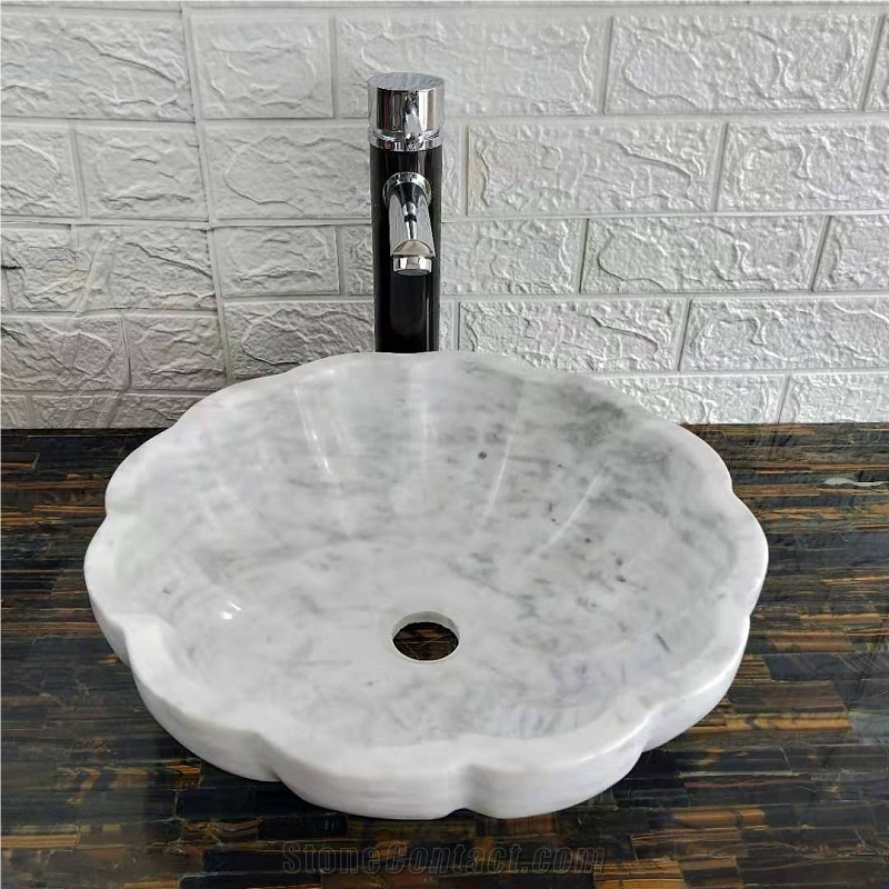 Natural Marble Pumpkin Shape Handmade Sink