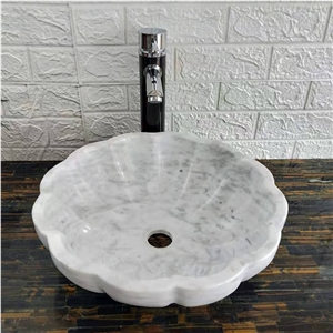 Natural Marble Pumpkin Shape Handmade Sink