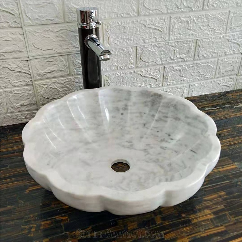 Natural Marble Pumpkin Shape Handmade Sink