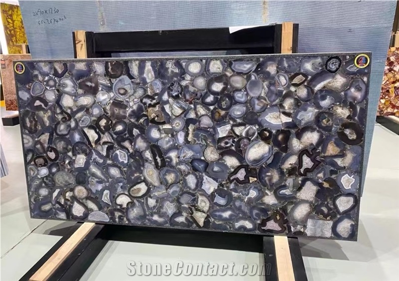 Black Agate Slabs,Semi-Precious Stone
