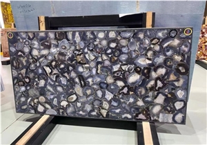 Black Agate Slabs,Semi-Precious Stone