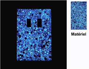 Blue Agate Slabs  ,Semiprecious Stone,Made In China