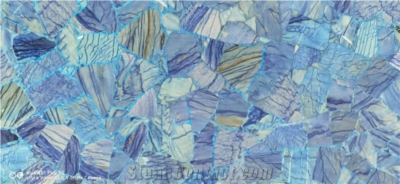 BLUE QUARTZ SLAB,SEMIPRECIOUS STONE