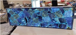 BLUE QUARTZ SLAB,SEMIPRECIOUS STONE