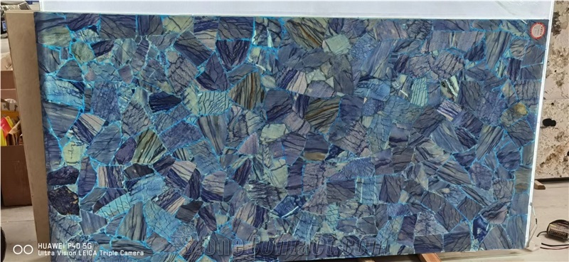 BLUE QUARTZ SLAB,SEMIPRECIOUS STONE