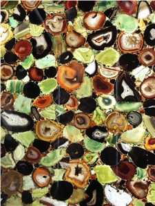 Colorful Agate Slab,Semi-Precious Stone