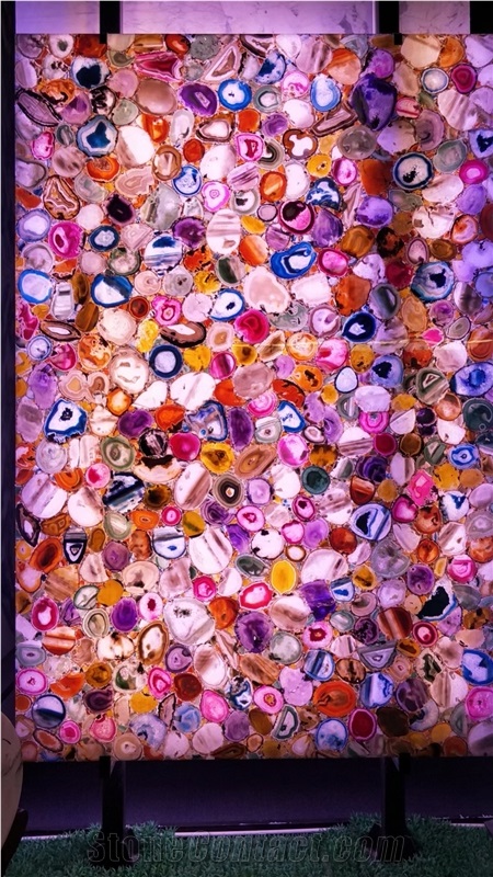 Colorful Agate Slab,Semi-Precious Stone