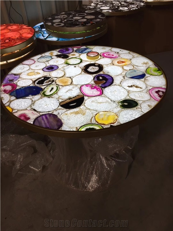 Colorful Agate Slab,Semi-Precious Stone
