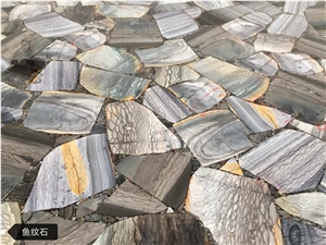 Fish Pattern Stone,Semiprecious Stone