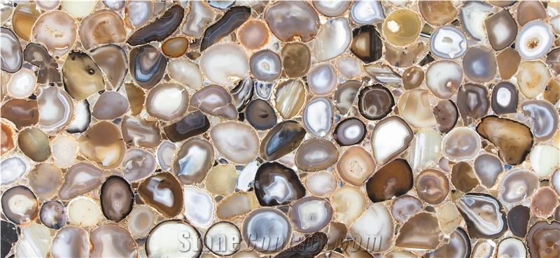 Grey Agate Slab For Interior Design