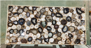 Grey Agate Slab For Interior Design