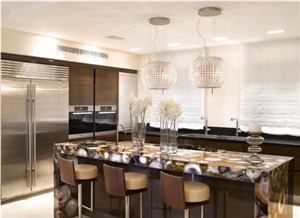 Grey Agate Slab For Interior Design