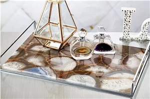 Grey Agate Slab For Interior Design