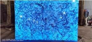 Photoelectric Back Slab, Agate Quartz Semiprecious Stone