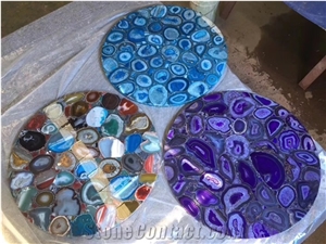 Purple Agate Semiprecious Stone Slab,Semi-Precious Stone