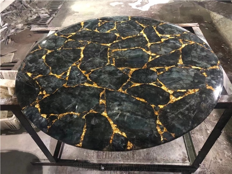 Sparkling Stone, Play Of Fire,Semiprecious Stone Table Tops