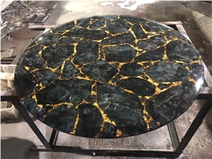 Sparkling Stone, Play Of Fire,Semiprecious Stone Table Tops