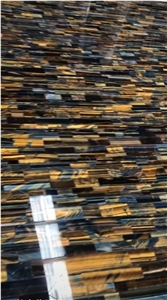 Yellow-Blue Tiger Eye Semiprecious Stone