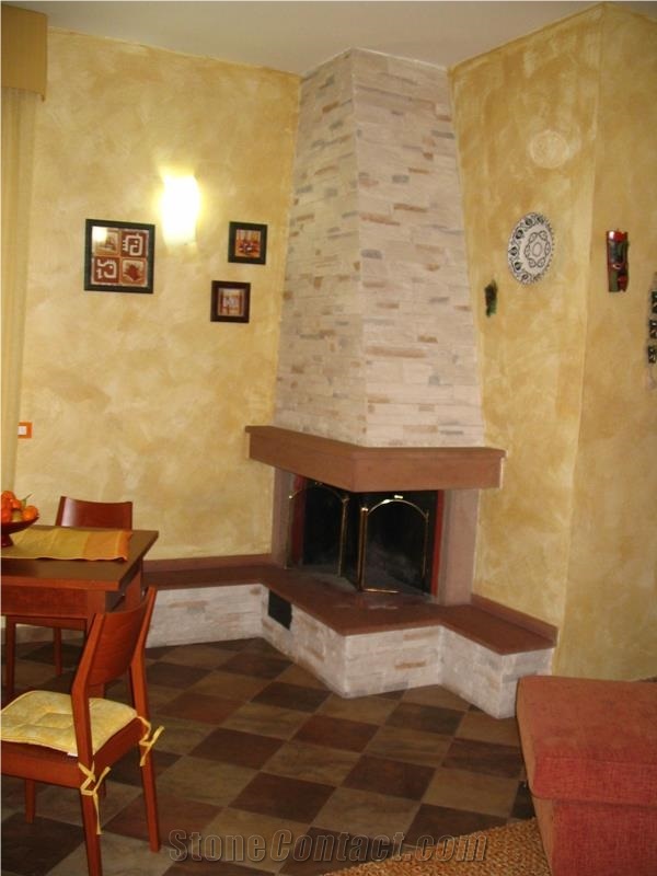 Pietra Trachite Rosa Fireplaces