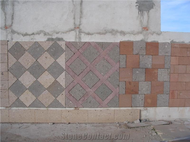 Various Examples Of Pietra Trachite Rosa Wall Applications
