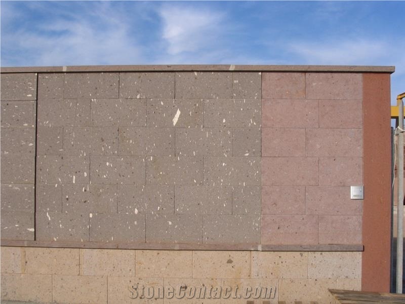 Various Examples Of Pietra Trachite Rosa Wall Applications