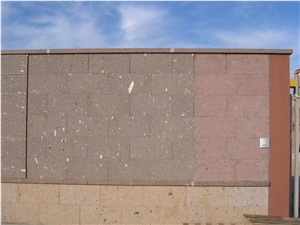 Various Examples Of Pietra Trachite Rosa Wall Applications