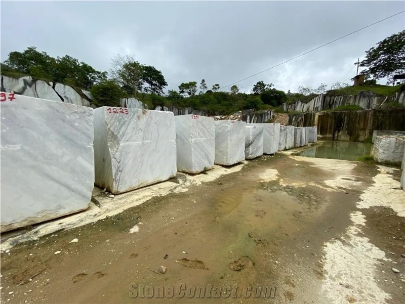 Branco Cachoeiro White Marble Blocks
