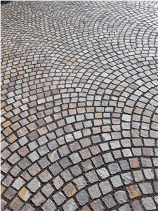Porfido Rosso Cube Stone, Red Porphyry Cobble Stone