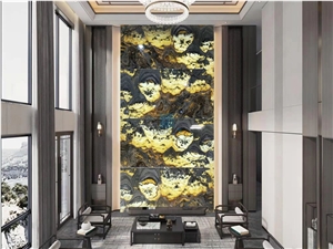 Bubble Onyx Bookmatched Slabs For Luxury Decoration