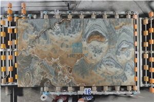 Bubble Onyx Bookmatched Slabs For Luxury Decoration
