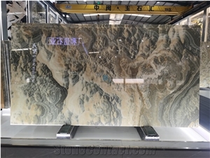 Grey/Golden Bubble Onyx Translucent Slab,Tile For Floor/Wall