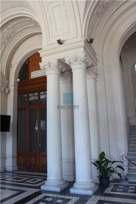 White Limestone Column, Column Tops