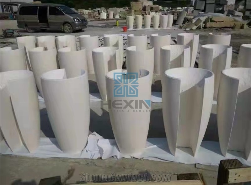 White Limestone Column, Column Tops