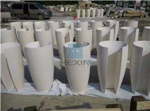 White Limestone Column, Column Tops