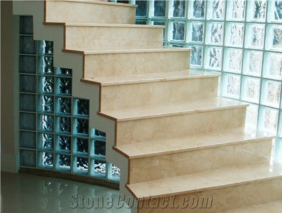 Beige Bahia Marble Stair Steps And Risers
