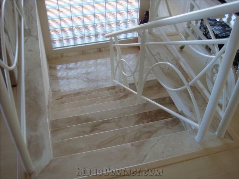 Beige Bahia Marble Stair Steps And Risers