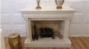 Beige Bahia Travertine Fireplaces