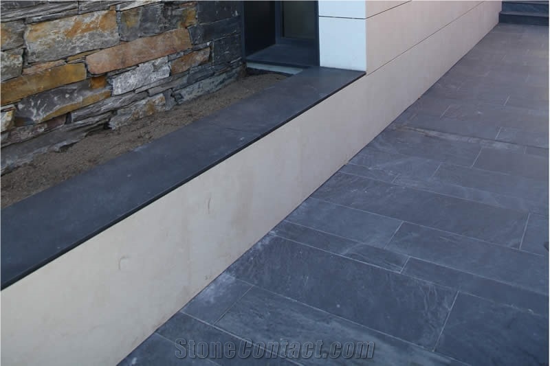 Wall Coping Stones With Jbernardos Phyllite Brushed