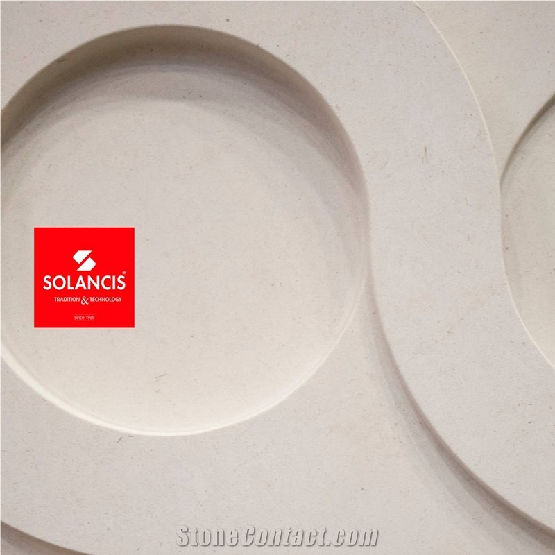 Branco Snow Limestone 3D INFINITY CNC Carved Wall Panels