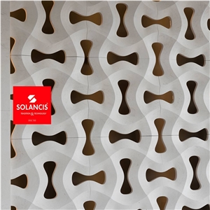 Branco Snow Limestone 3D INFINITY CNC Carved Wall Panels